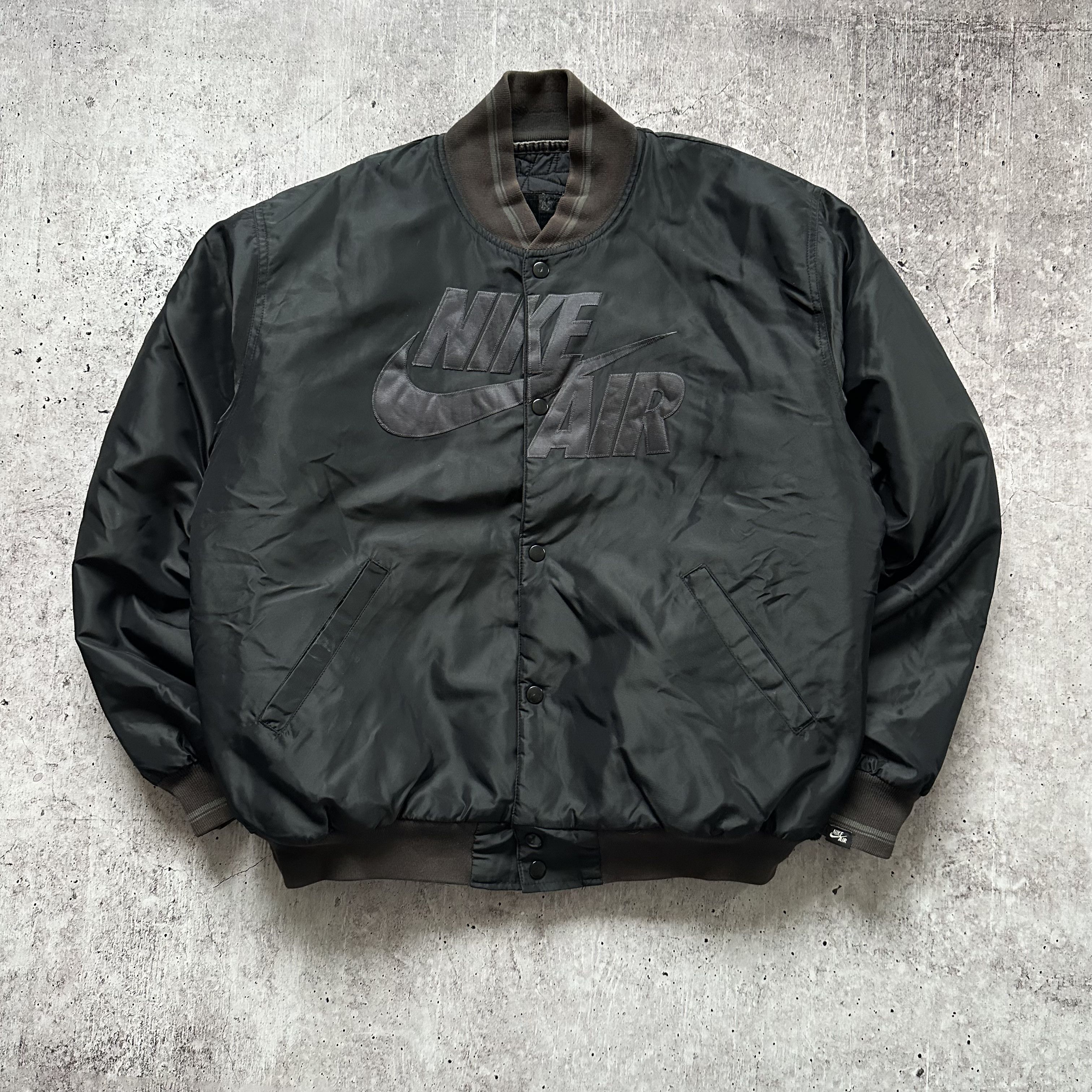 Nike y2k Vintage Big Logo Nylon Boxy Bomber Light Jacket