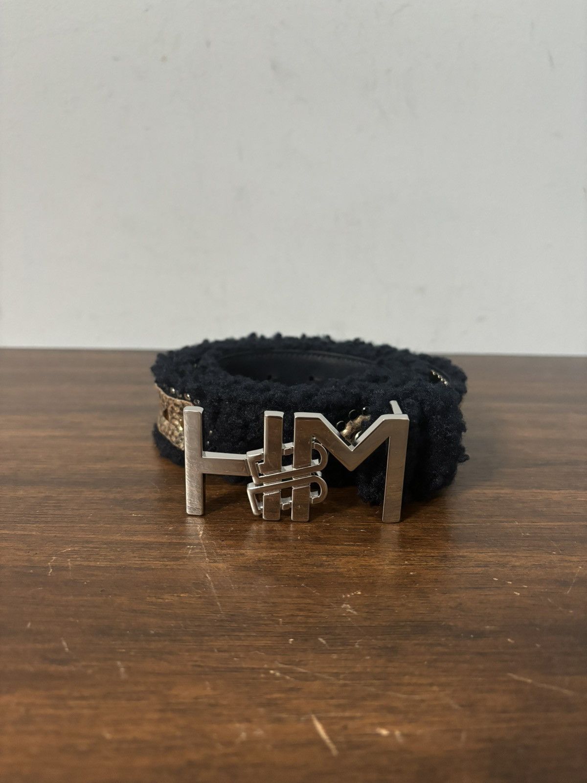 HMDD Happy Memories Don’t Die Bedazzled Fur Buckle Belt Size ONE SIZE - 1 Thumbnail