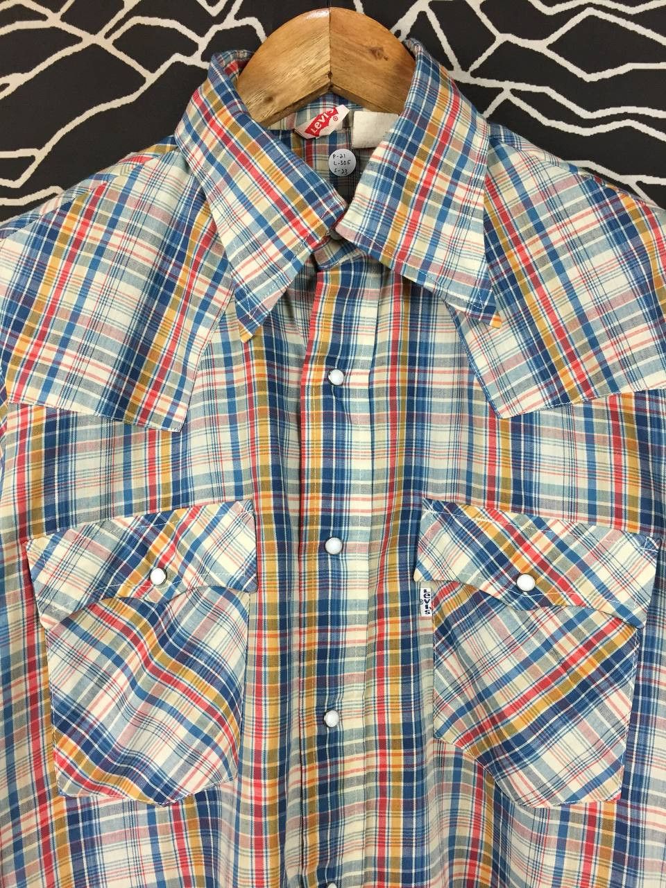 Levi's Vtg 70s Levi’s Made in Usa Western Plaid Snap Button Shirt Size US M / EU 48-50 / 2 - 3 Thumbnail