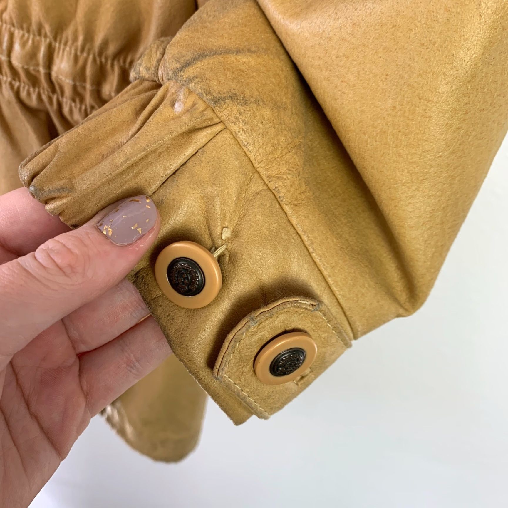 Vintage VINTAGE Arizona Leather Parka Drawstring Waist Fur Hood Jacket Large 1990s Brown Rockabilly Mens Womens Men Womens? Size US L / EU 52-54 / 3 - 8 Thumbnail