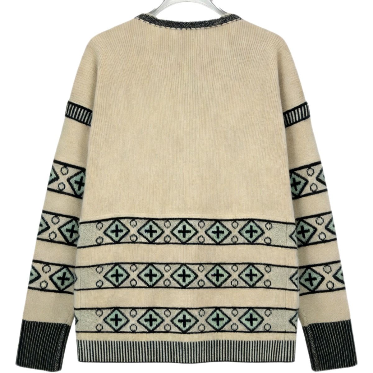 Chanel Chanel Pattern Off-white Cashmere Knit Cardigan K26WX Size XS / US 0-2 / IT 36-38 - 2 Thumbnail