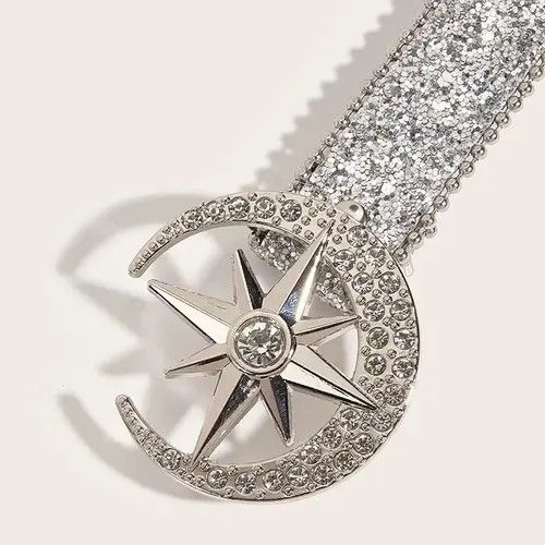 Vintage Moon Rhinestone Belt Size ONE SIZE - 4 Thumbnail