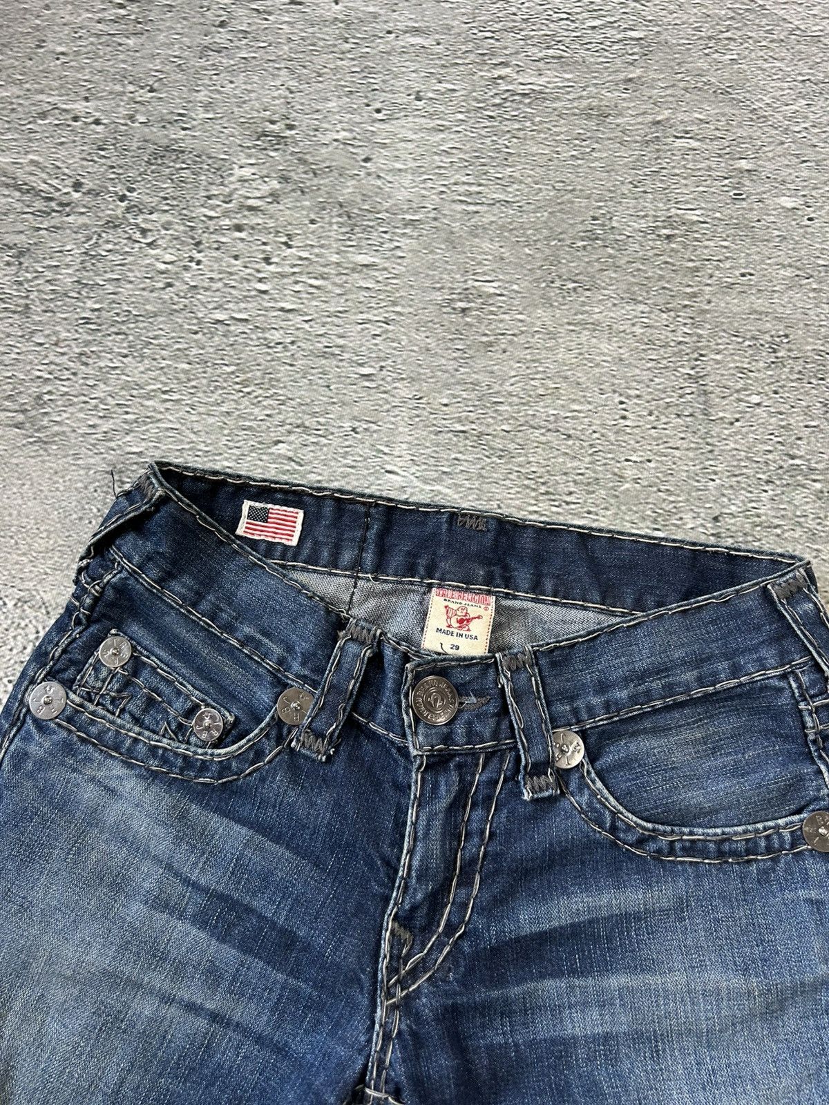 True Religion True Religion vintage jeans navy blue thick stitching Y2K Size US 29 - 6 Thumbnail