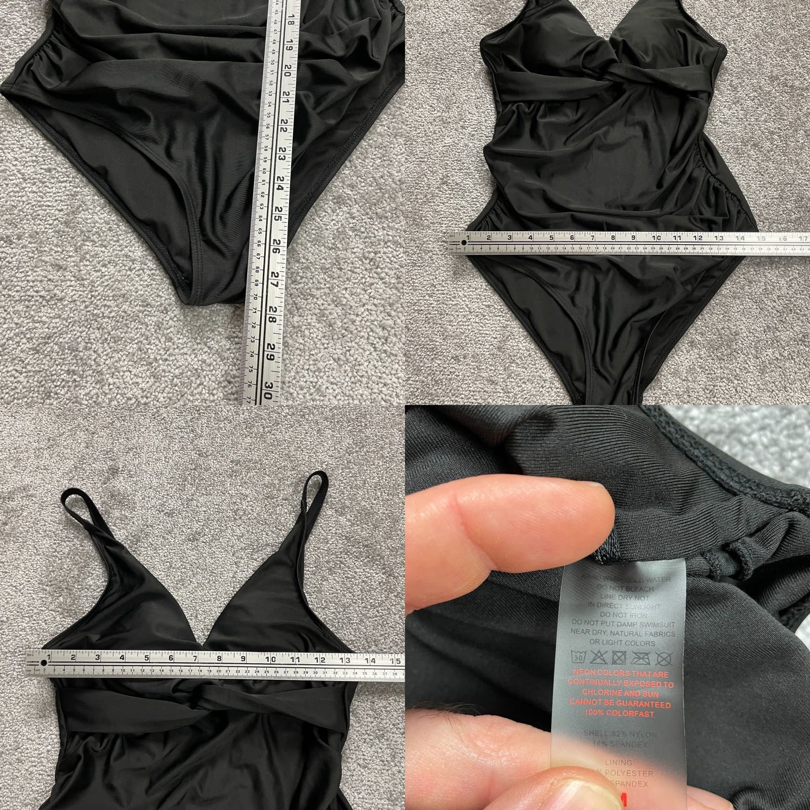 Twisted X VINTAGE None Women One Piece Swimsuit Medium Black Padded Solid Beach Twisted Front Size ONE SIZE - 8 Thumbnail