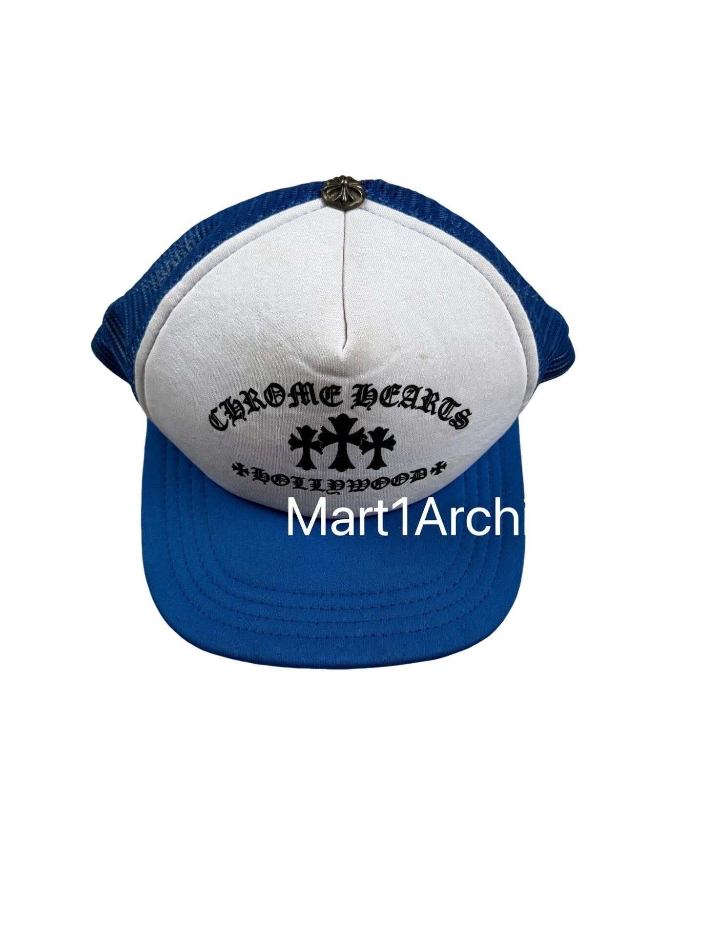 Chrome Hearts Chrome Hearts Blue White Trucker Hat One Size Size ONE SIZE - 1 Thumbnail