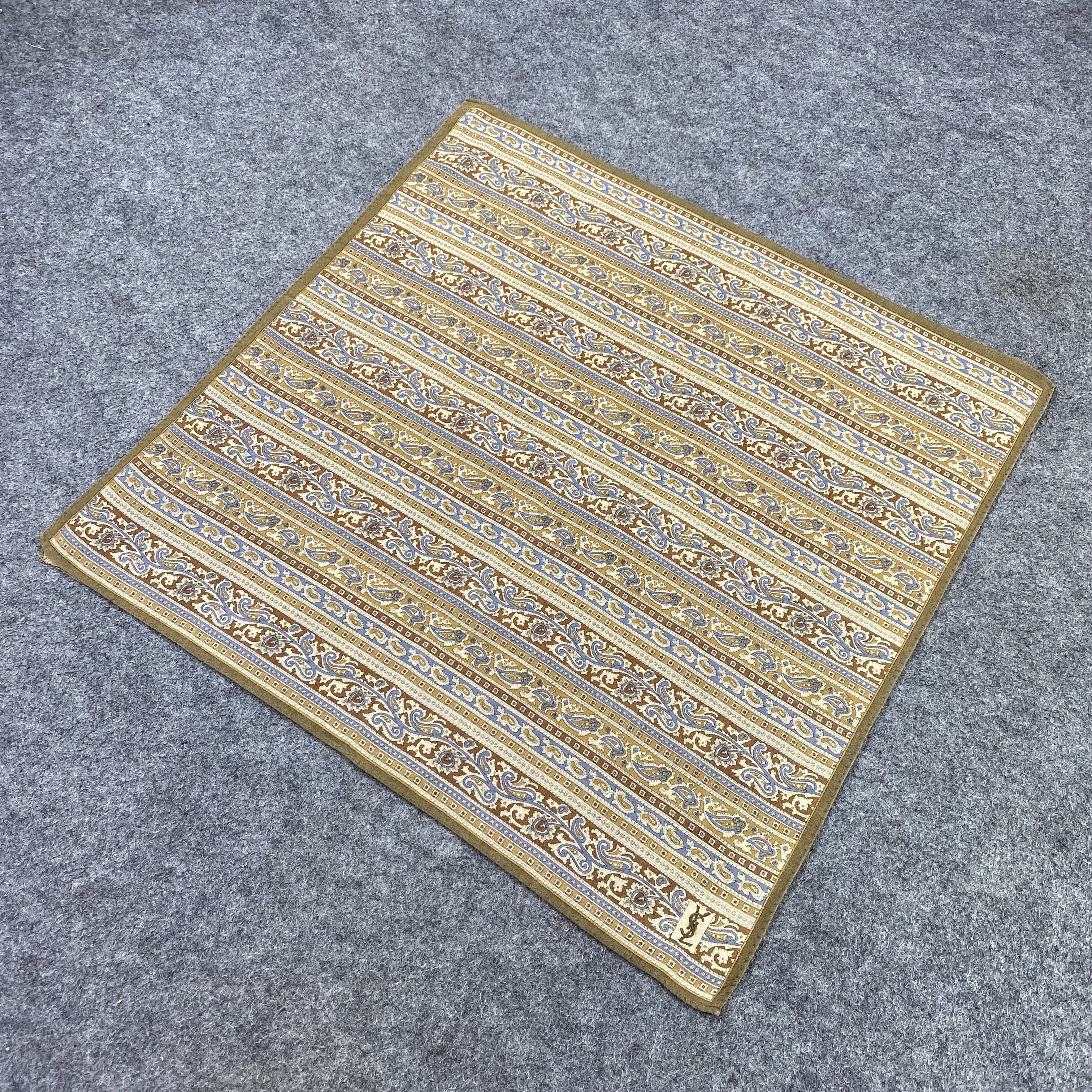 Yves Saint Laurent YSL Handkerchief Neckerchief Bandana-B1887 Size ONE SIZE - 4 Thumbnail