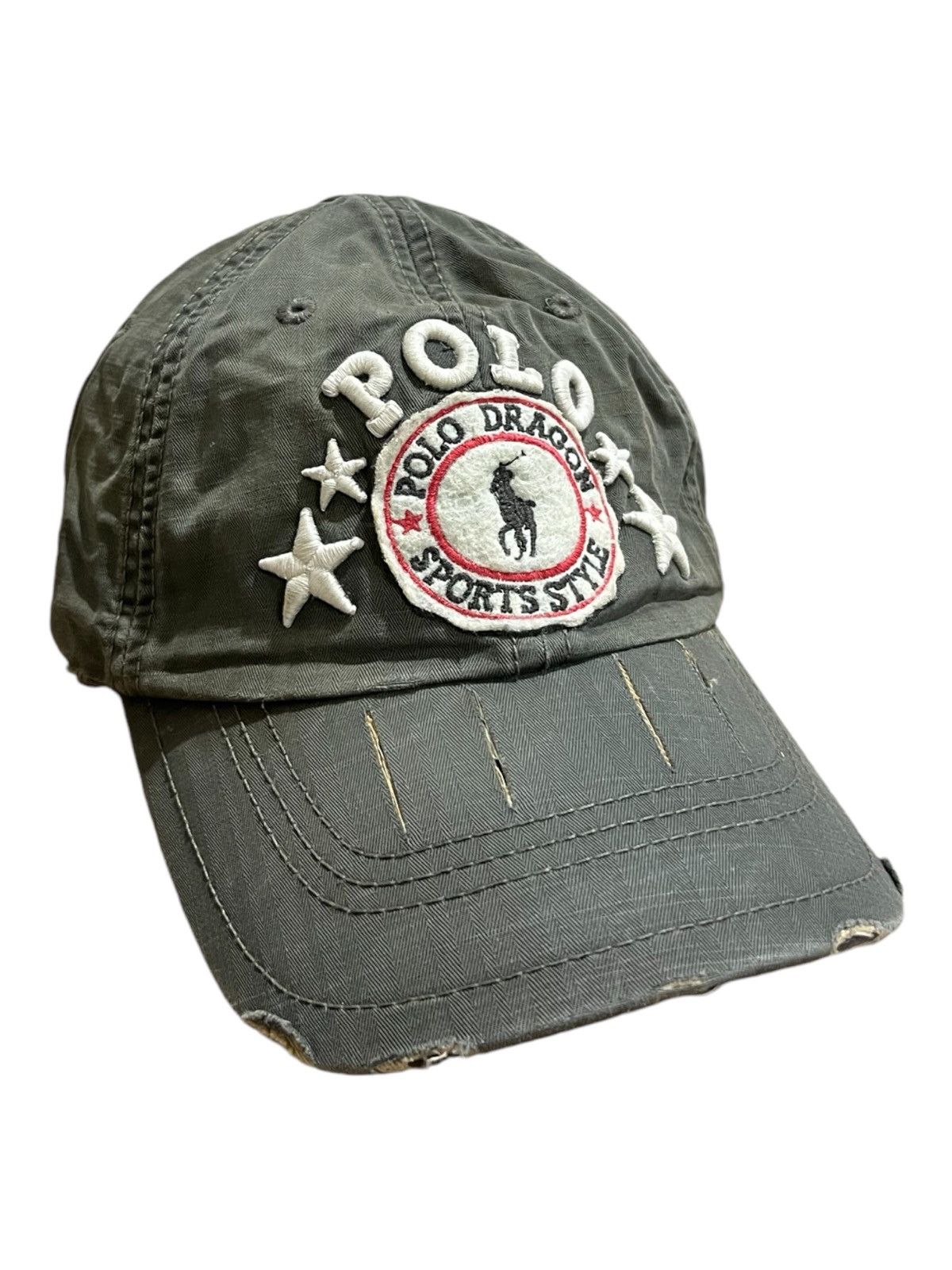Lo Life Old Polo Ralph Lauren Polo Dragon Distressed Cap Size ONE SIZE - 2 Thumbnail