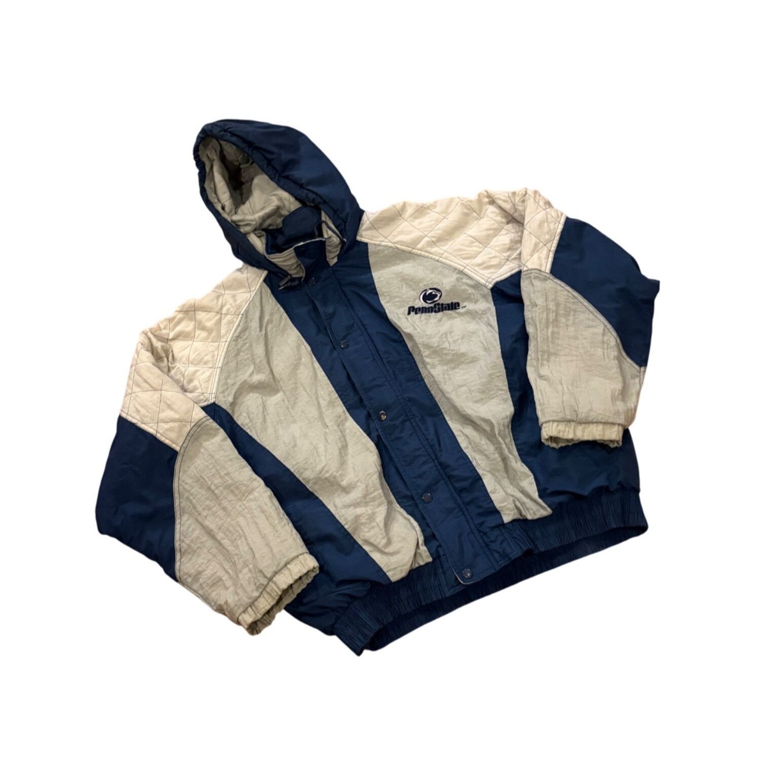 Starter Vintage 1990's Starter Penn State Nittany Lions Hooded Puffe Size US XL / EU 56 / 4 - 3 Thumbnail