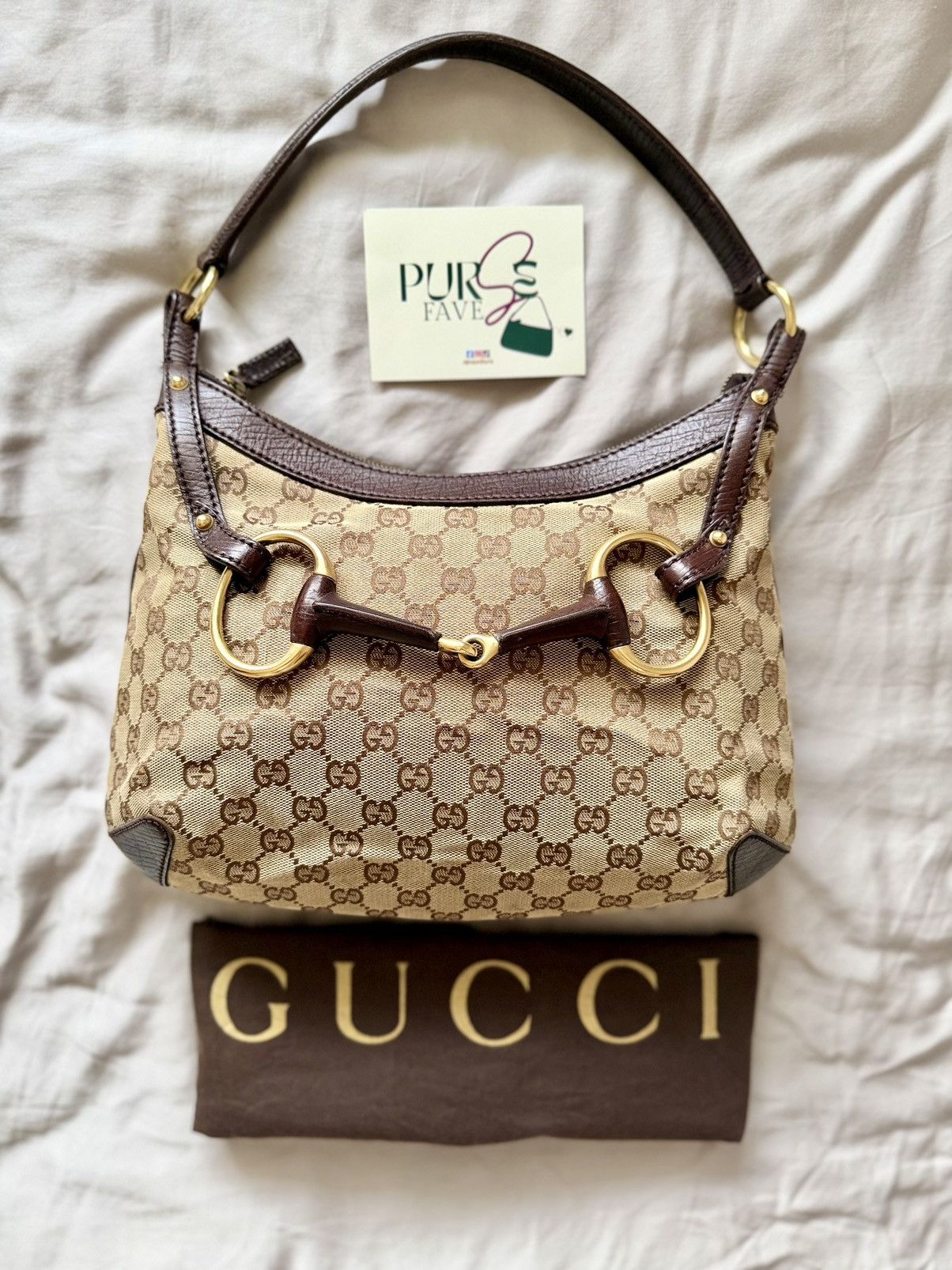 Gucci Authentic GUCCI Horsebit GG Canvas Brown Hobo Shoulder Bag Size ONE SIZE - 6 Thumbnail
