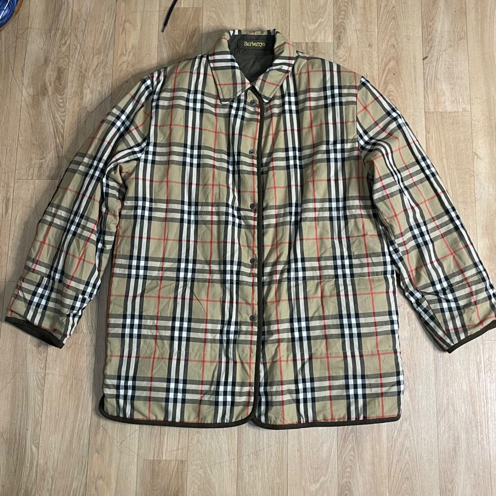 Burberry VINTAGE Burberry Quilted Jacket Nova check Diamond corduroy Size L / US 10 / IT 46 - 6 Thumbnail