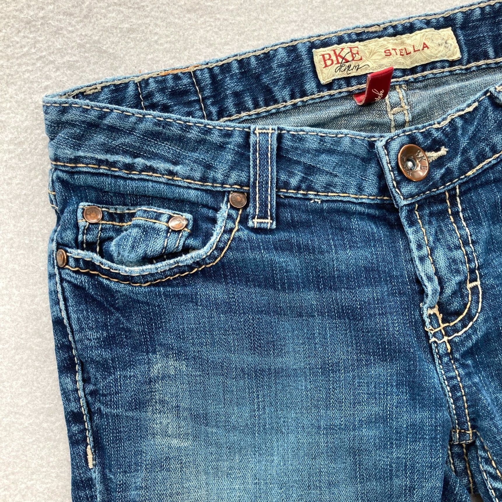 Vintage Buckle BKE Jeans Women's 27 Stella Boot Medium Blue Stretch Denim Grunge Western Size 27" / US 4 / IT 40 - 3 Thumbnail