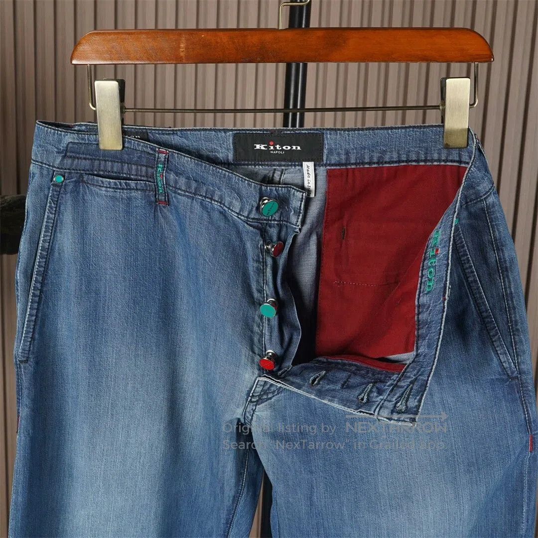Kiton Kiton Lightweight Denim Jeans in Blue. Size US 30 / EU 46 - 4 Thumbnail