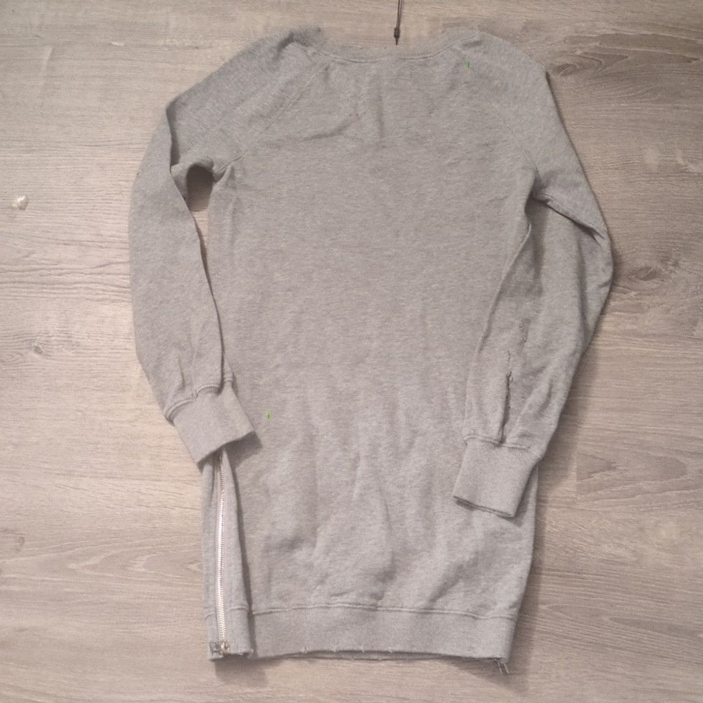 Pam & Gela Pam & Gela Destroyed Off The Shoulder Gray Dress Size P Size ONE SIZE - 10 Thumbnail