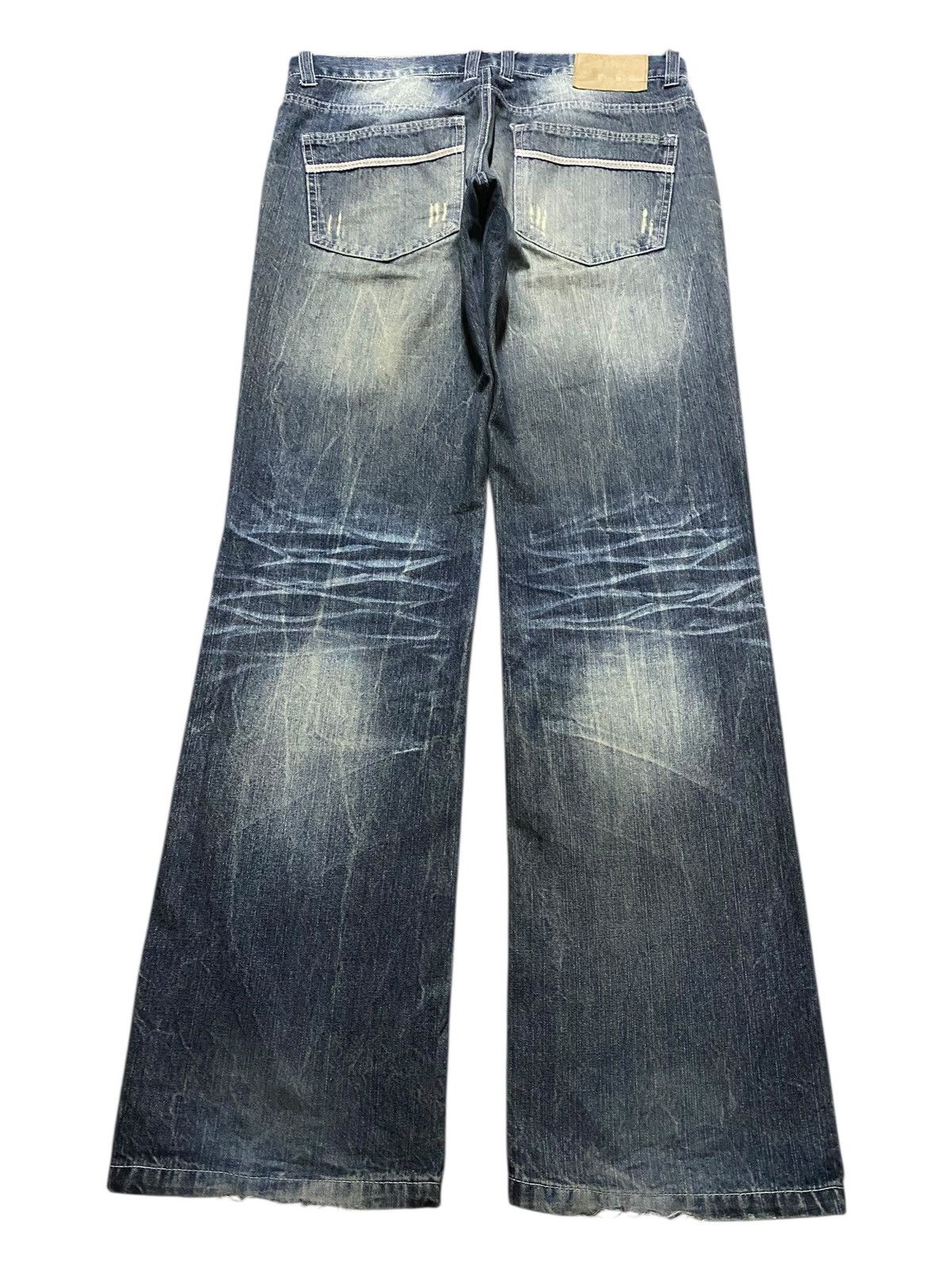 Replay Vintage Japanese Brand Mud Wash Distressed Loose Jeans Size US 33 - 2 Thumbnail