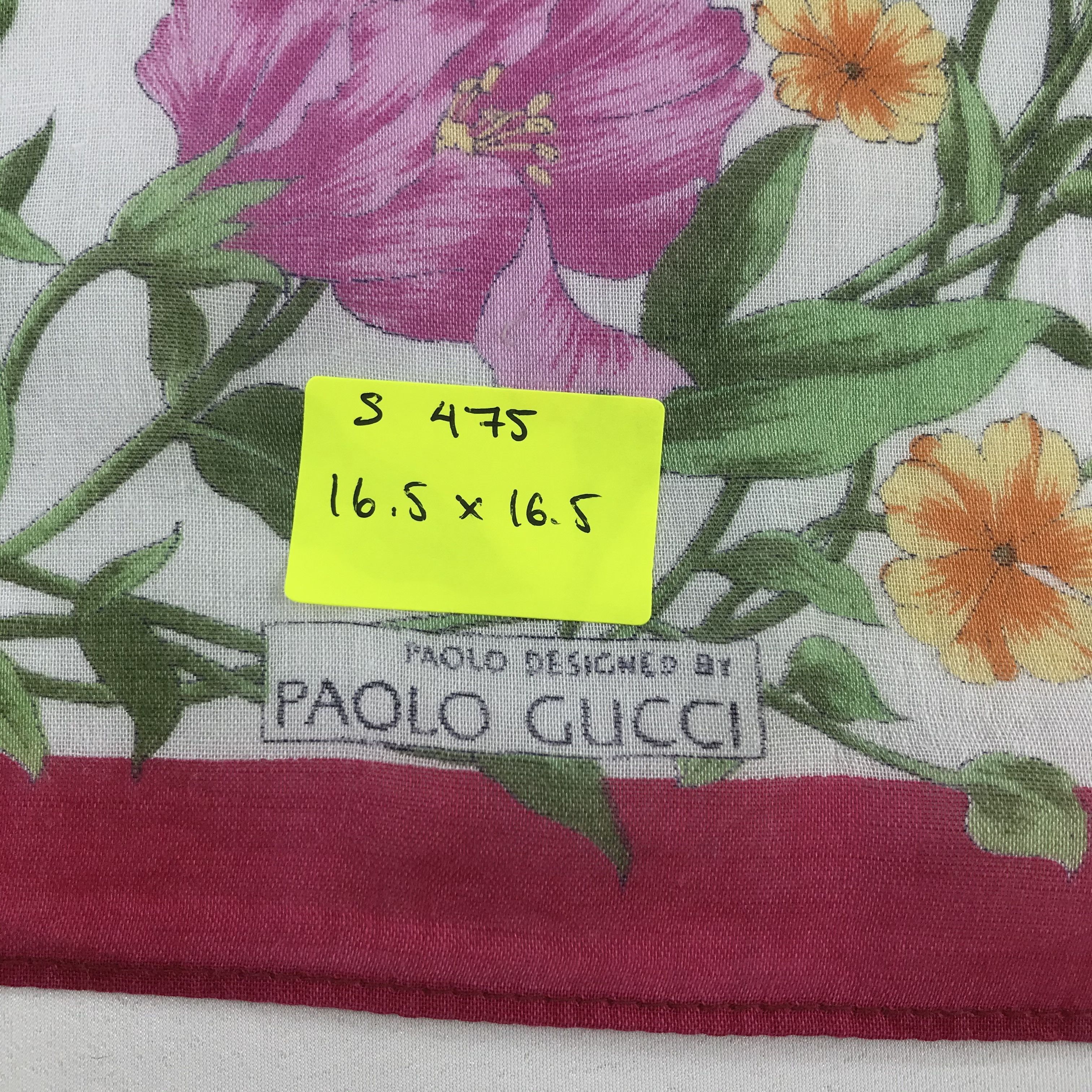 Paolo Gucci × Vintage Paolo Gucci Bandana / Handkerchief / Neckerchief - S475 Size ONE SIZE - 5 Thumbnail