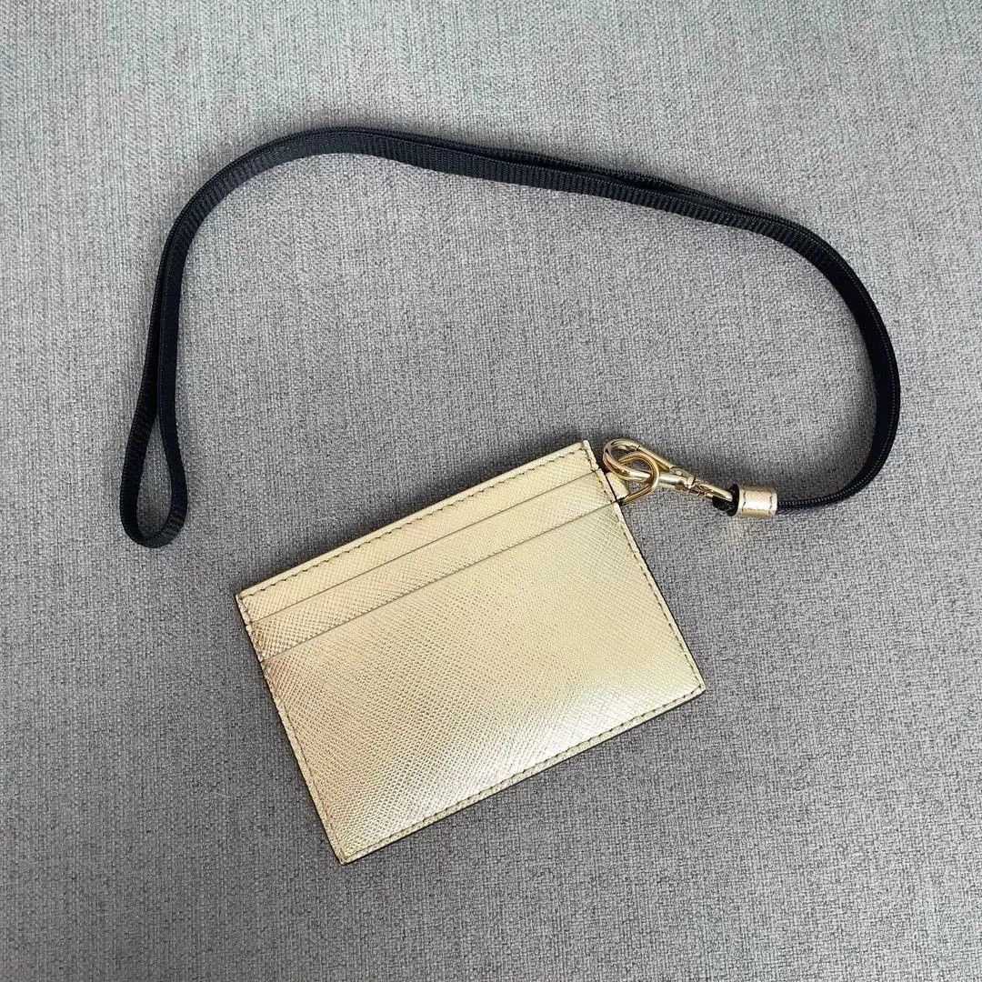 Prada Prada Limited Edition Triangle Logo Leather Card Holder. Size ONE SIZE - 3 Thumbnail