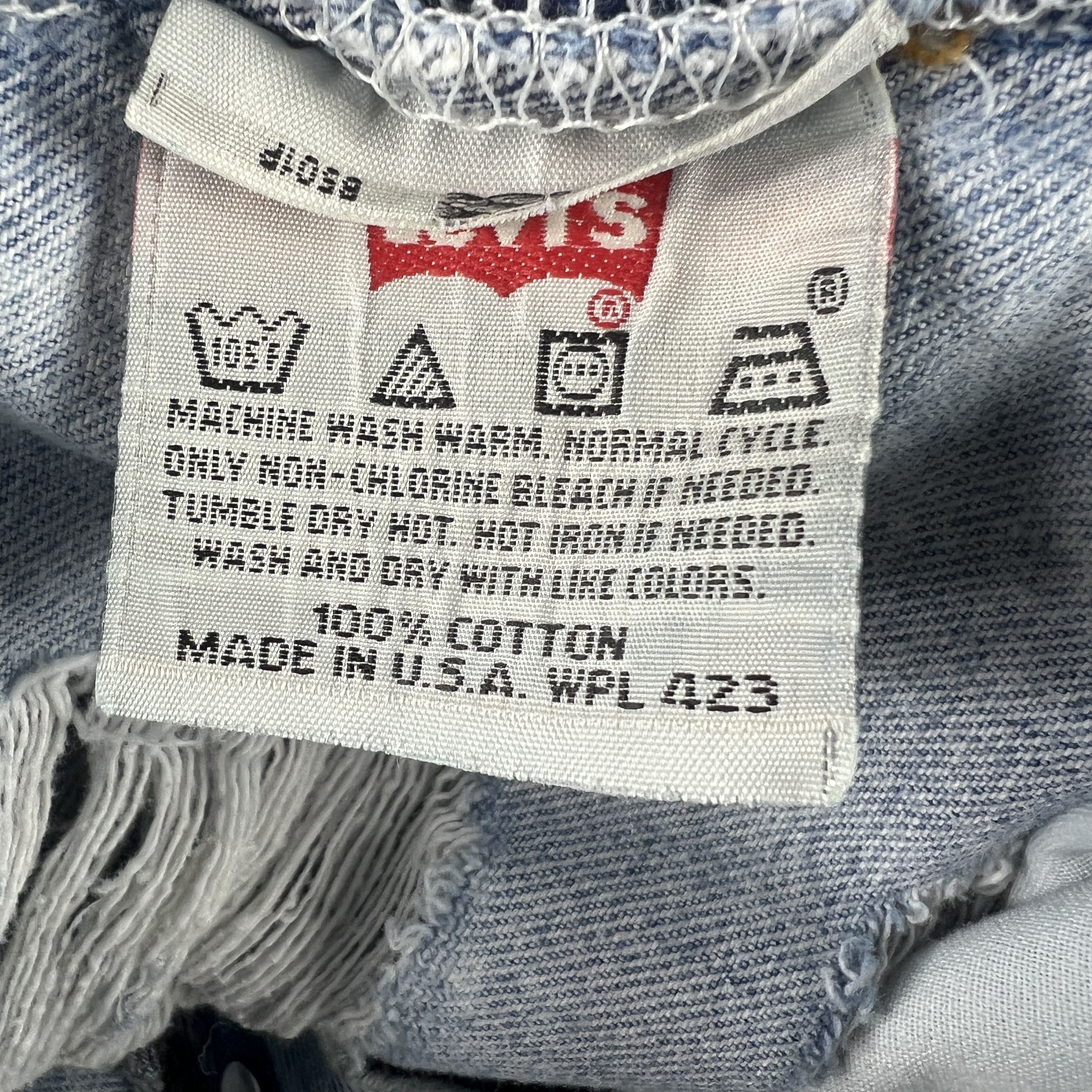 Levi's × Vintage VTG Levi's Jean Shorts 501 Straight Distressed Denim Jorts Size US 32 / EU 48 - 8 Thumbnail
