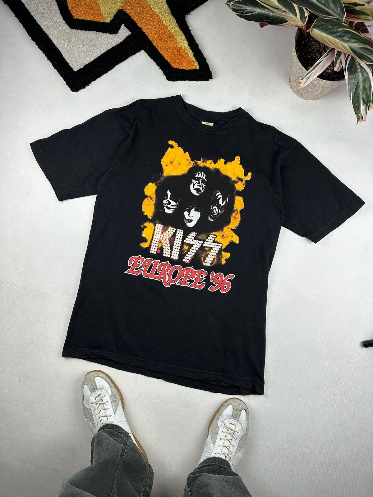 KISS × Vintage Vintage Kiss 1996-1997 World Tour Rock Band T-shirt Size US XL / EU 56 / 4 - 1 Thumbnail