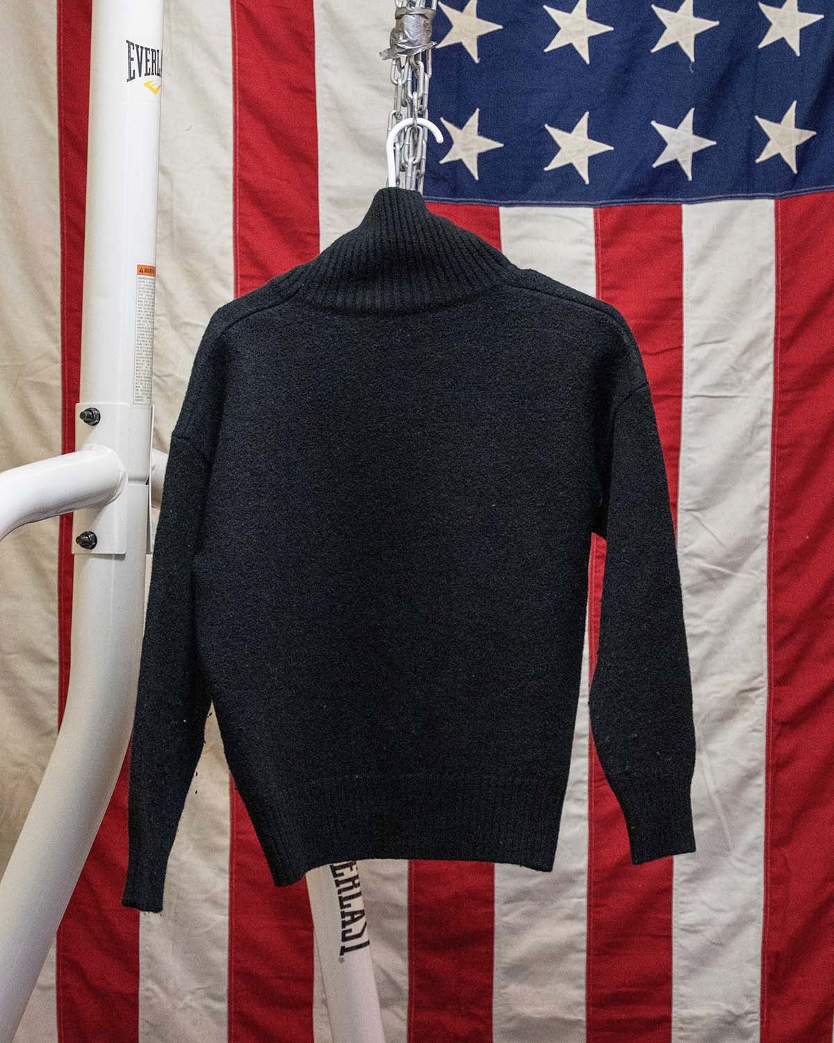 AMI Black Wool Funnel Neck Sweater With Contrasted Ami De Coeur Size US S / EU 44-46 / 1 - 2 Thumbnail