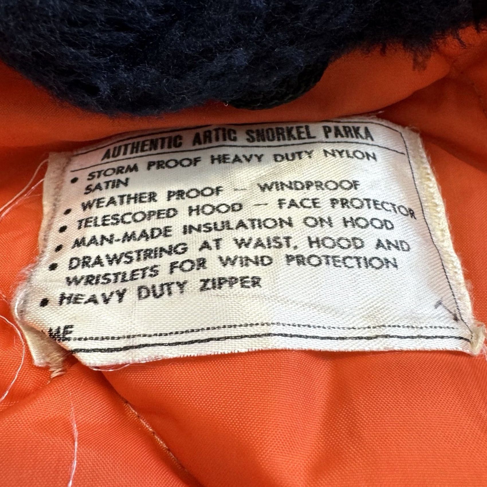 Vintage VINTAGE N3b Parka Navy Blue Men Flying Jacket Authentic Arctic Snorkel Parka 40 Size US XXS / EU 40 - 4 Thumbnail