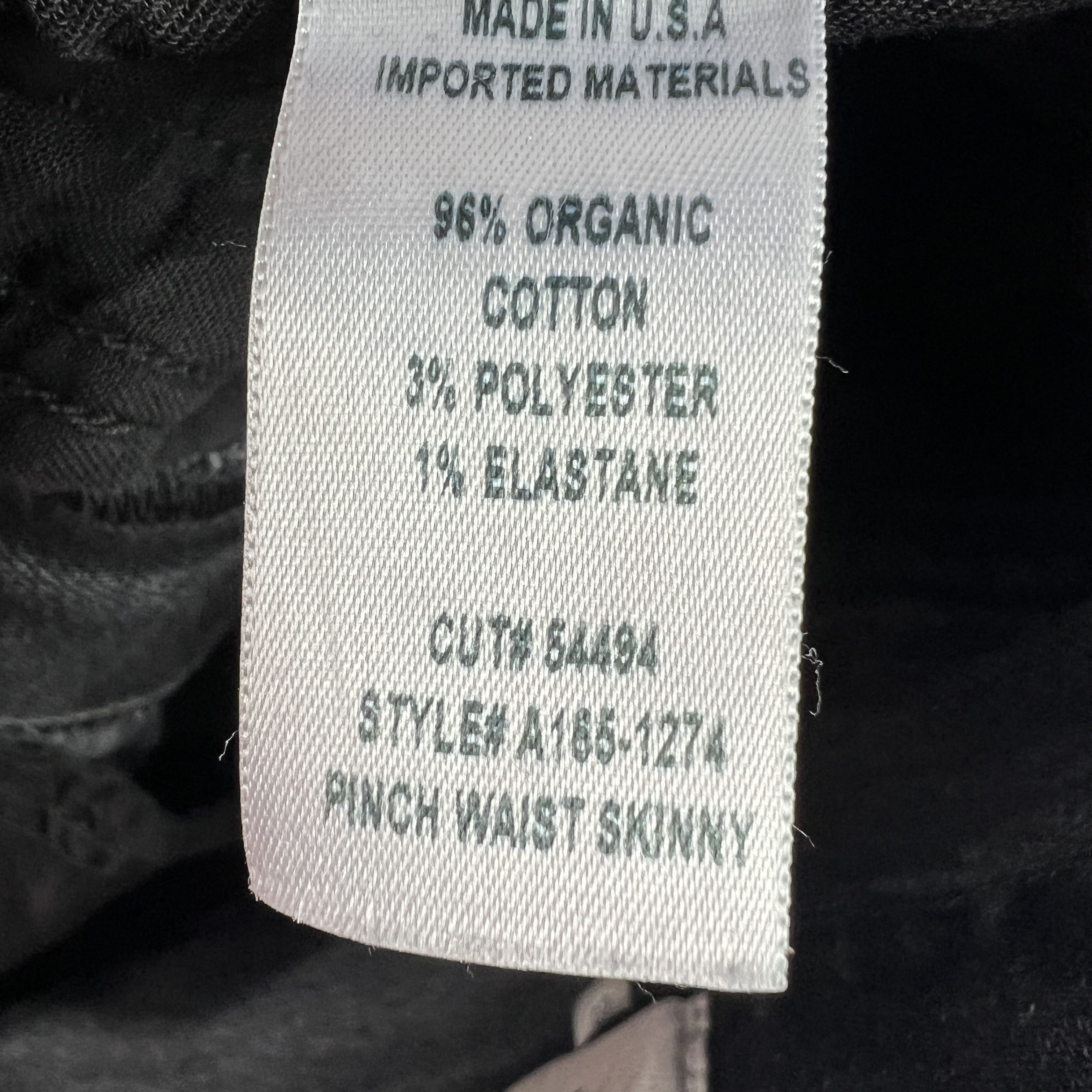 Agolde AGOLDE Jean Pinch Waist High Rise Skinny Black Stretch Denim Size 25" / US 0 / IT 36 - 9 Thumbnail
