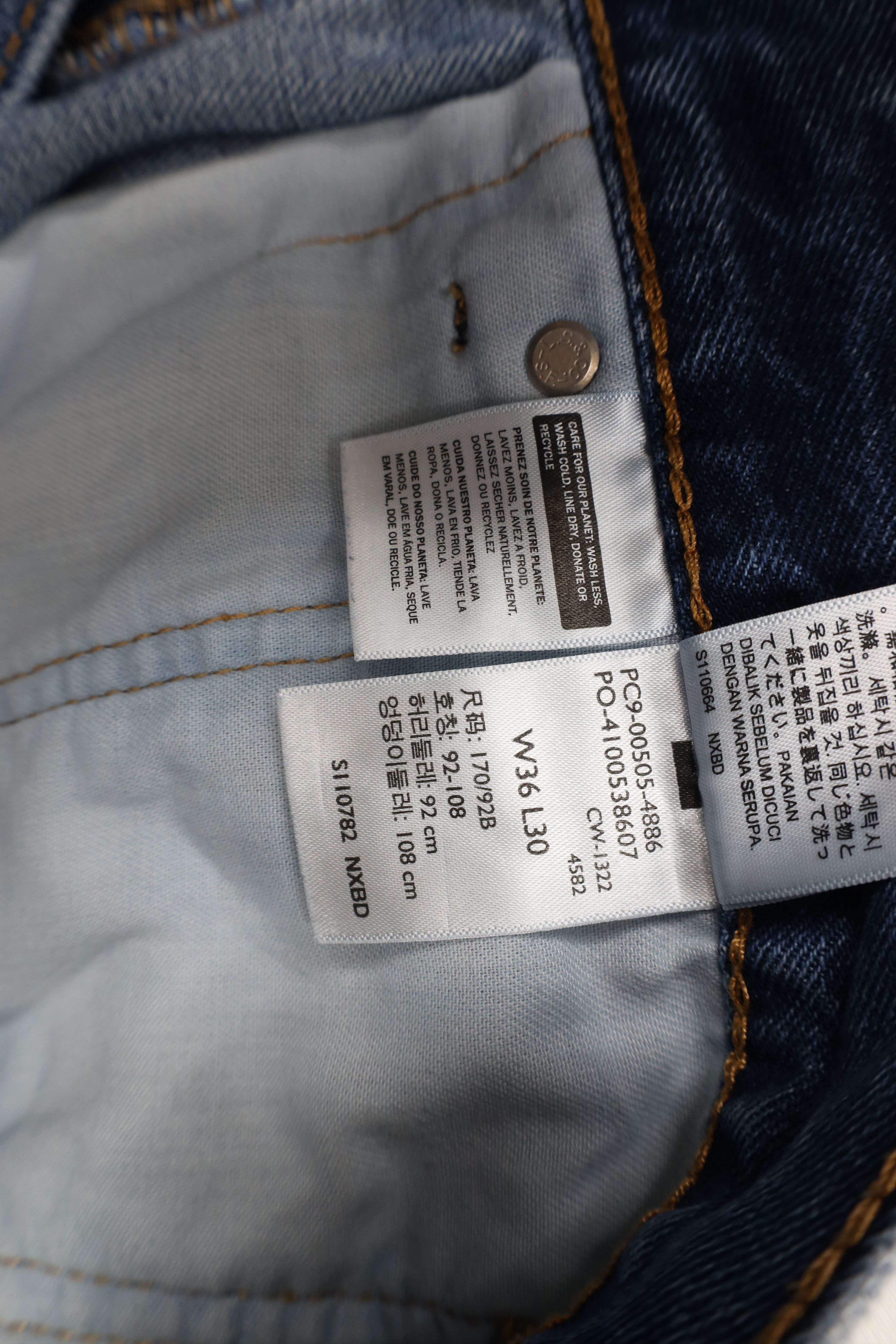 Levi's × Vintage Vintage Y2K Levis 505 Regular Fit Denim Jeans Blue Cotton Size US 36 / EU 52 - 10 Thumbnail