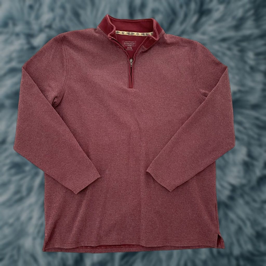 Pendleton VINTAGE Pendleton Sweater Shirt Mens XL Red 1/4 Zip Pullover Long Sleeve Classic Outdoor 90s Mens XL Size US XL / EU 56 / 4 - 1 Thumbnail