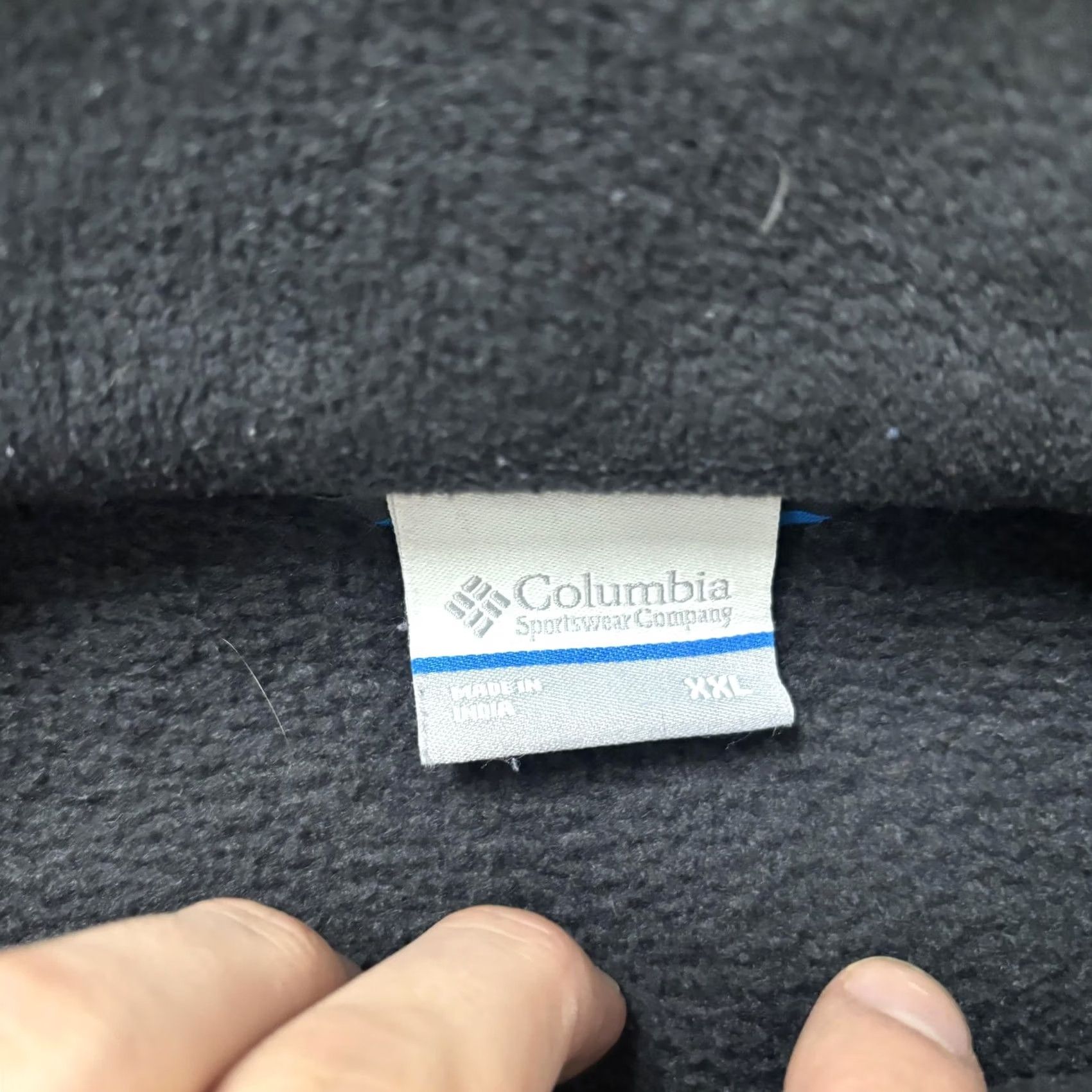 Vintage Columbia Jacket Mens 2XL Gray Black Fleece Full Zip Stand Collar Outdoor Casual Size US XXL / EU 58 / 5 - 2 Thumbnail