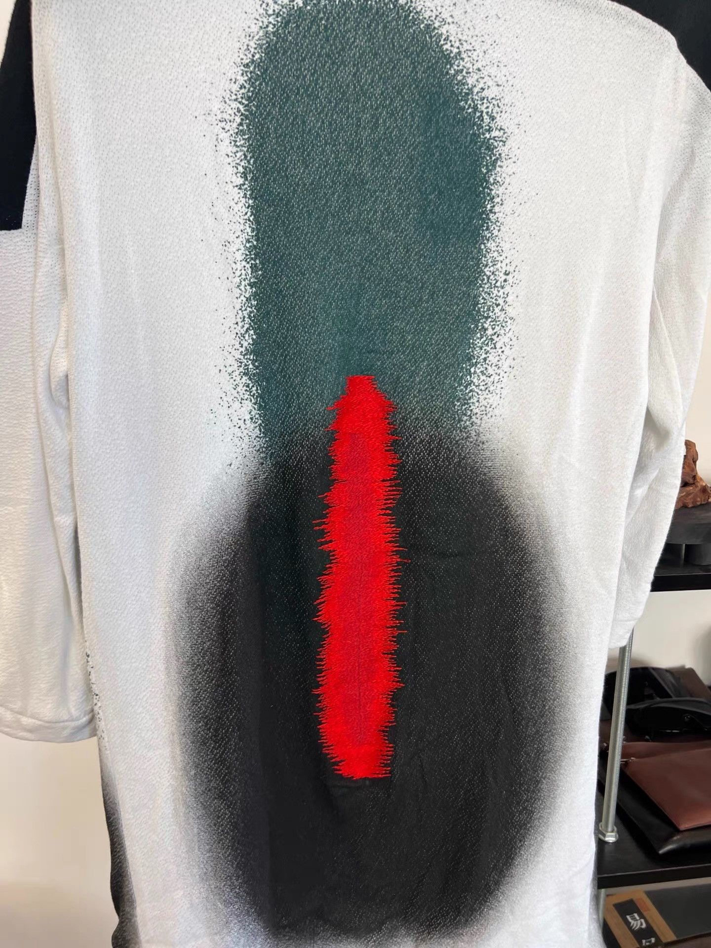 11 By Boris Bidjan Saberi 11by BBS Embroidered Sheer 3/4 Sleeve T-Shirt K35 Size US L / EU 52-54 / 3 - 3 Thumbnail