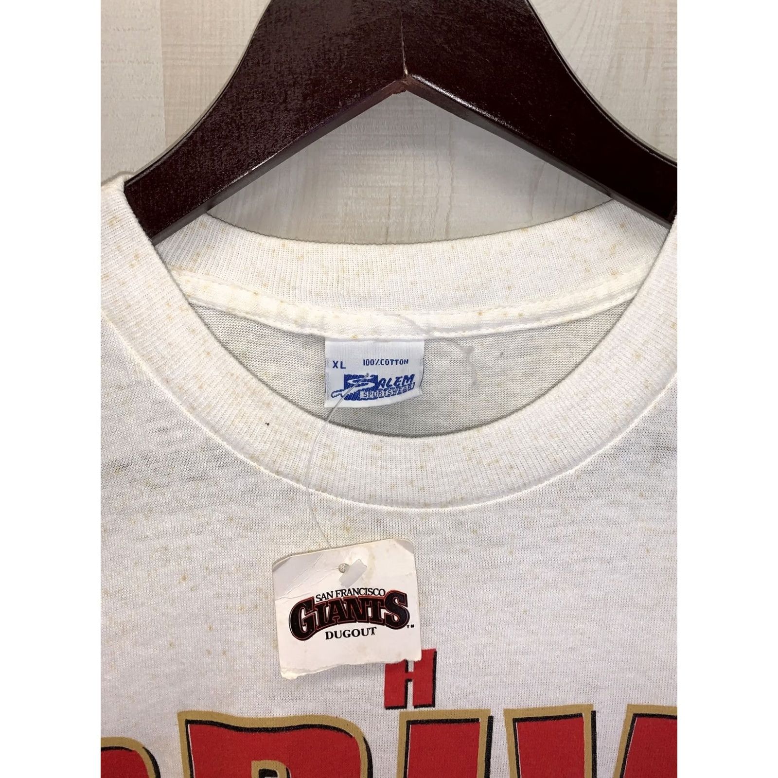 Salem Sportswear VINTAGE 1991 The Drive For Five San Francisco Super Bowl XXV Salem Sportswear Graphic Tee XL White Men Short Sleeve Cotton NWD-8710 Size US XL / EU 56 / 4 - 2 Thumbnail