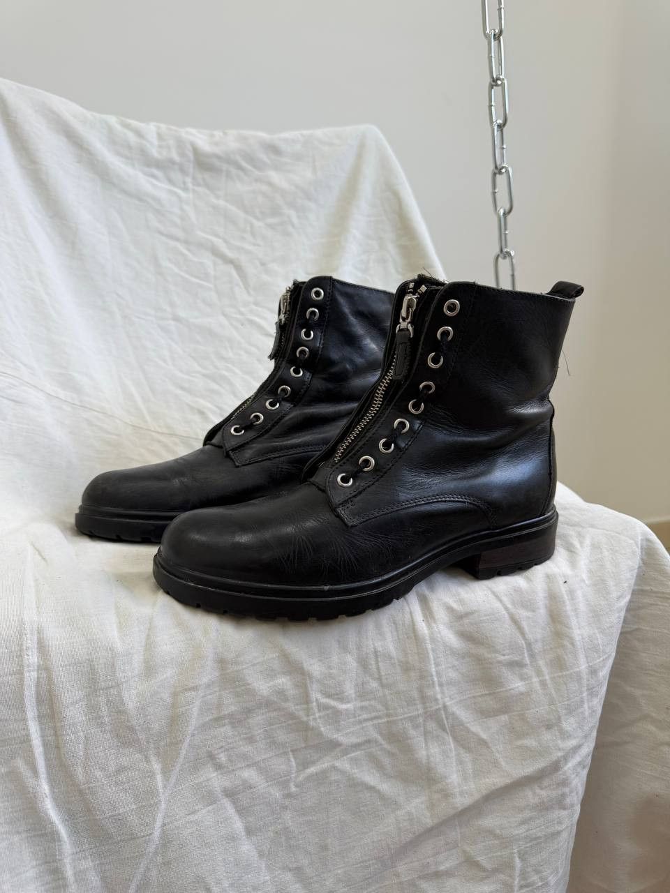 A.S.98 Vintage 90s Leather A.S.98 Guidi vibe ankle zip guidi vibe Size US 7 / IT 37 - 1 Thumbnail