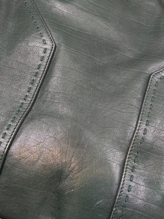 Yves Saint Laurent AW2008 Yves Saint Laurent Muse Dark Green Leather Handle Bag Size ONE SIZE - 13 Thumbnail