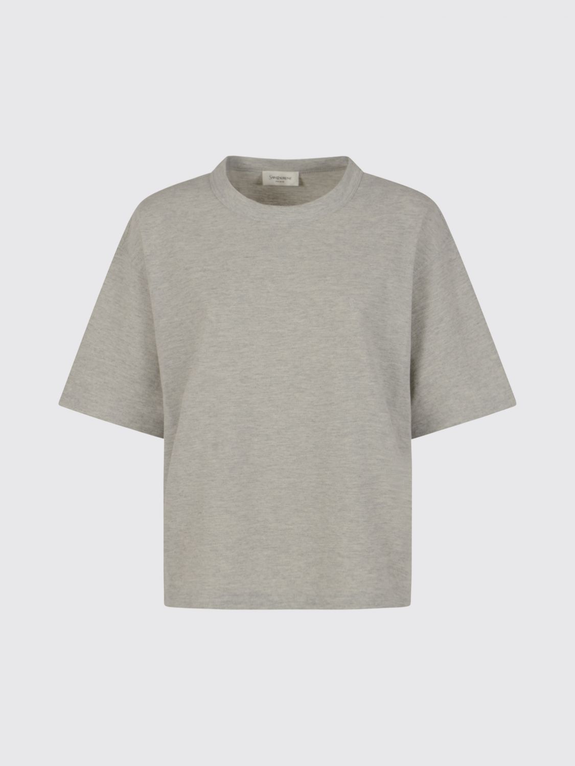 Saint Laurent Paris Saint Laurent T-Shirt Woman Grey Size L / US 10 / IT 46 - 1 Thumbnail
