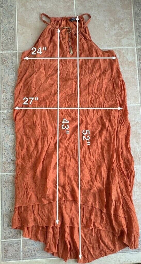 Designer mlle Gabrielle Burnt Orange dress full Dress Size 3X Size 3XL / US 20-22 - 2 Thumbnail