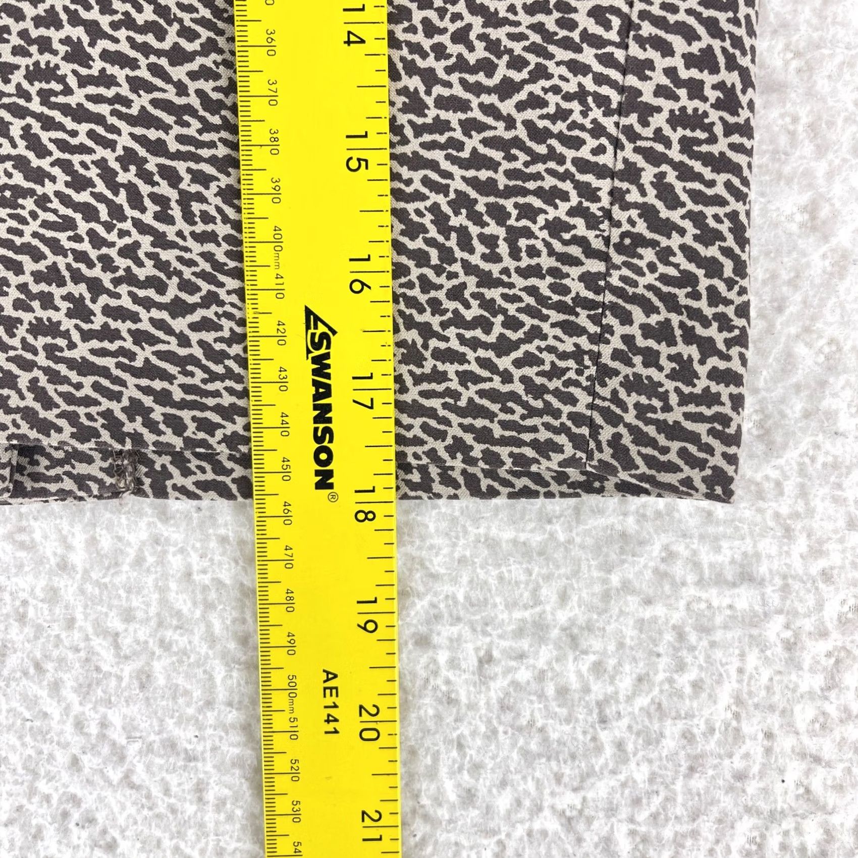 Loft LOFT Animal Print A-Line Skirt Womens 0P Silk Cotton Acetate Short Zip Up Brown Leopard Suede? Size 25" / US 0 / IT 36 - 5 Thumbnail