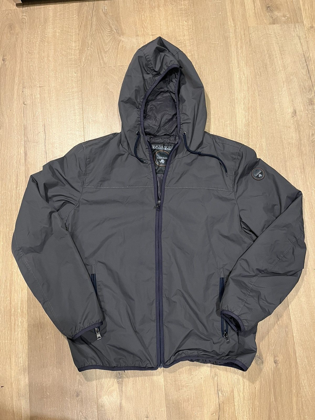 image of Napapijri Jacket Coat Ski Snowboard Autumn Spring in Black, Men's (Size Large)
