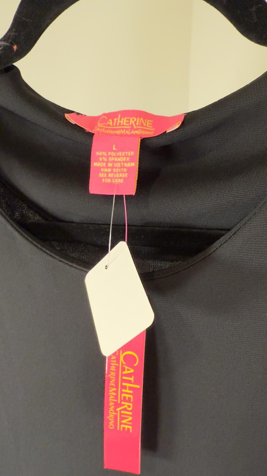 Other Chic Black Asymmetrical T-Shirt by Catherine Malandrino Size L / US 10 / IT 46 - 4 Thumbnail