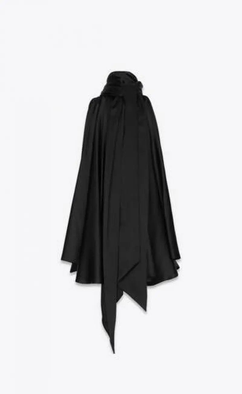 Saint Laurent Paris SS24 Saint Laurent Lavalliere-Neck Top in Silk Satin Size US XS / EU 42 / 0 - 4 Thumbnail