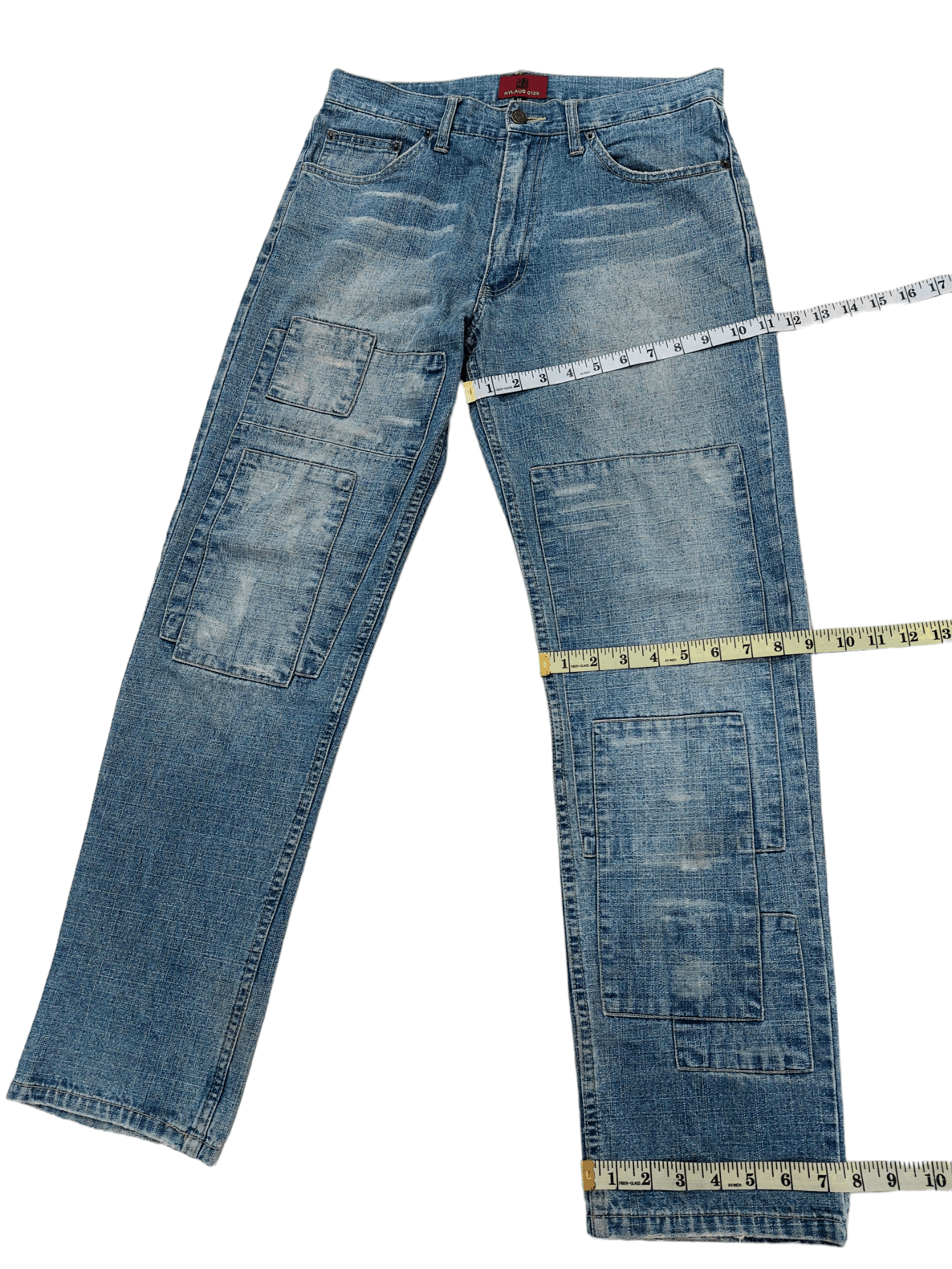 Vintage Nylaus 0125 Patchwork Denim Size US 32 / EU 48 - 18 Thumbnail