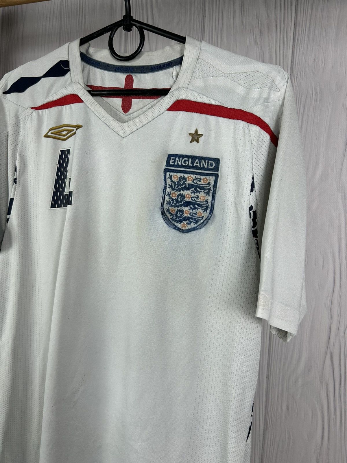 Umbro 4 Gerrard England National Team 2007/09 Home Jersey Umbro Size US S / EU 44-46 / 1 - 4 Thumbnail