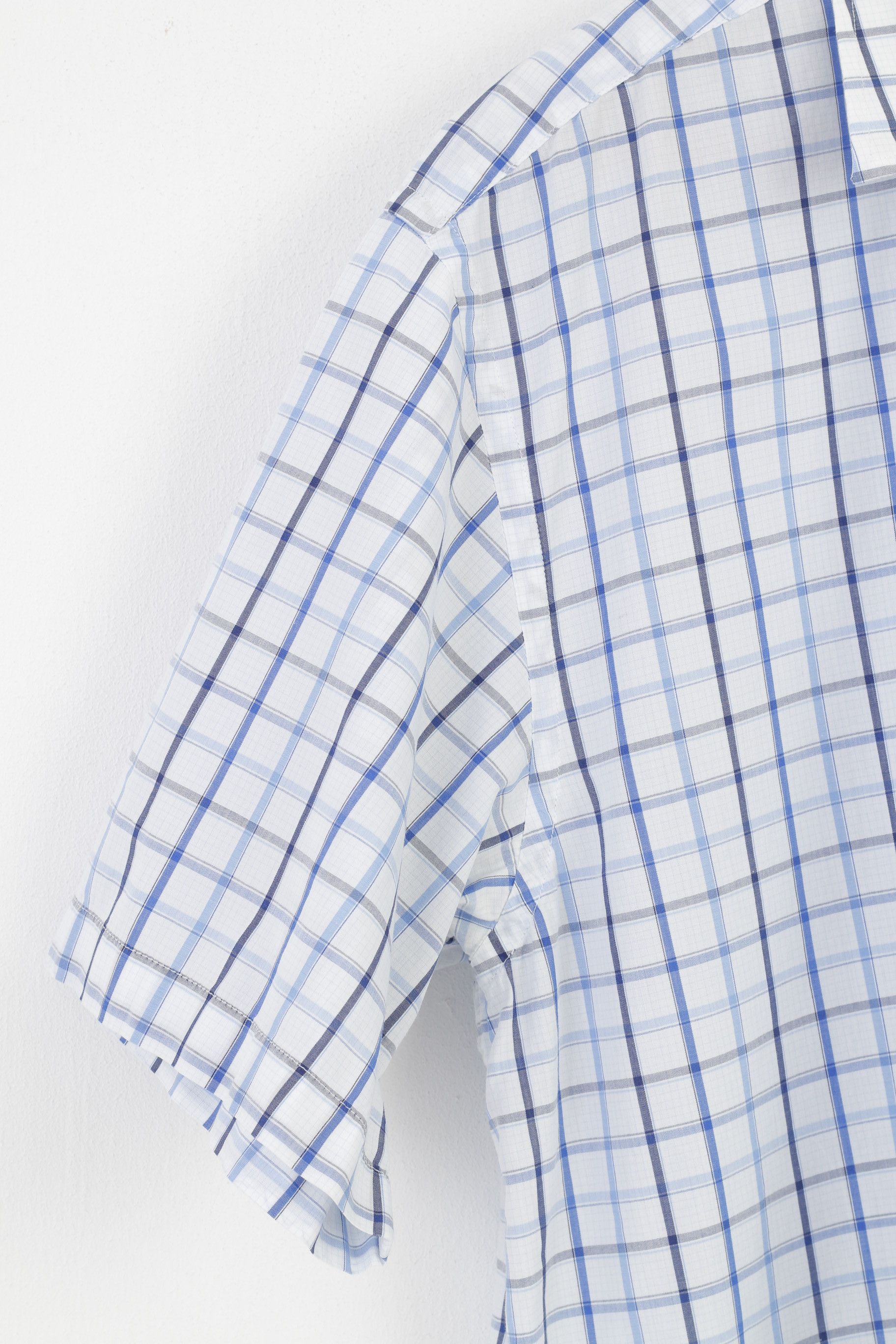 Lacoste Lacoste Men 46 Casual Shirt Checkered Blue 10331 Size US XL / EU 56 / 4 - 4 Thumbnail
