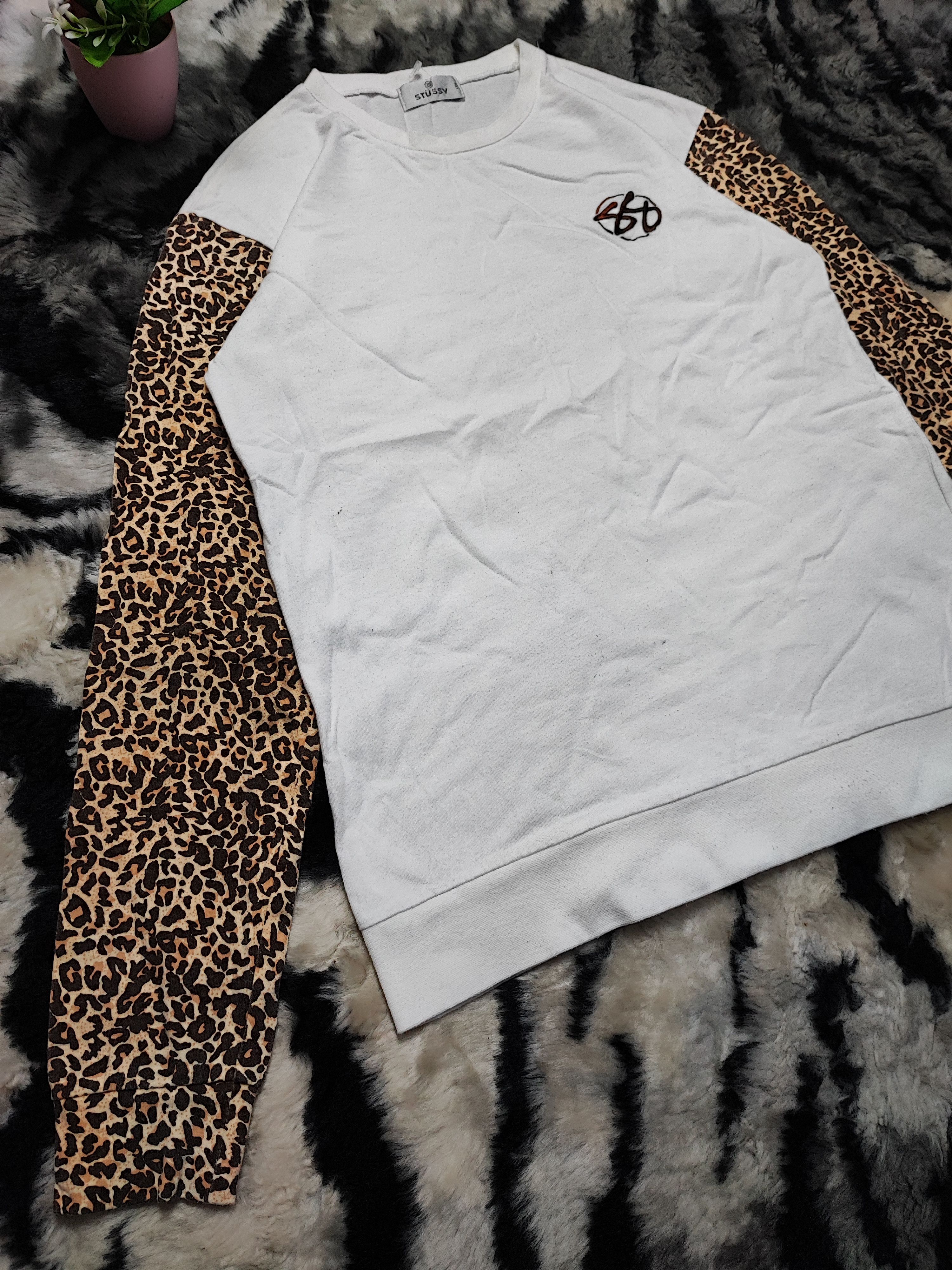 Stussy Stussy Longsleeve Leopard Design Crewneck Size S / US 4 / IT 40 - 3 Thumbnail