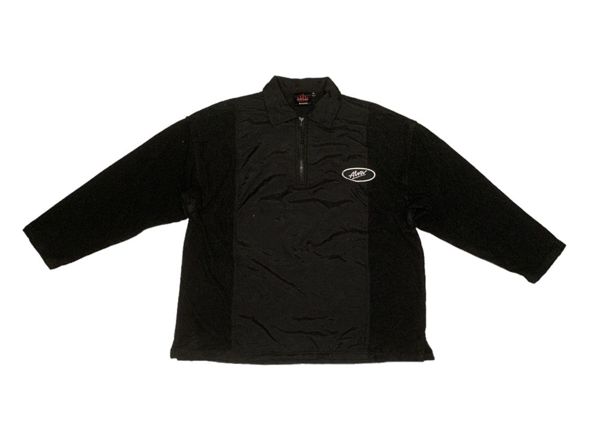 image of Skategang Design Alva Skateboards Half Zipper Sweaters in Black, Men's (Size Medium)