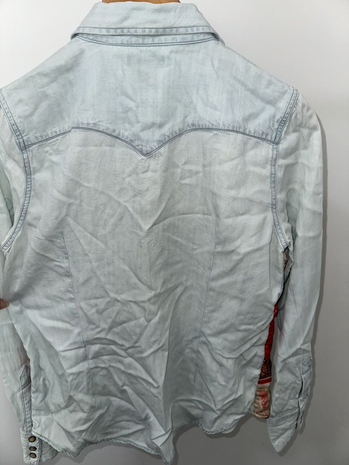 Lucky Brand Vintage Lucky Brand Western Dixie Chambray Boho print Blouse Size M / US 6-8 / IT 42-44 - 5 Thumbnail