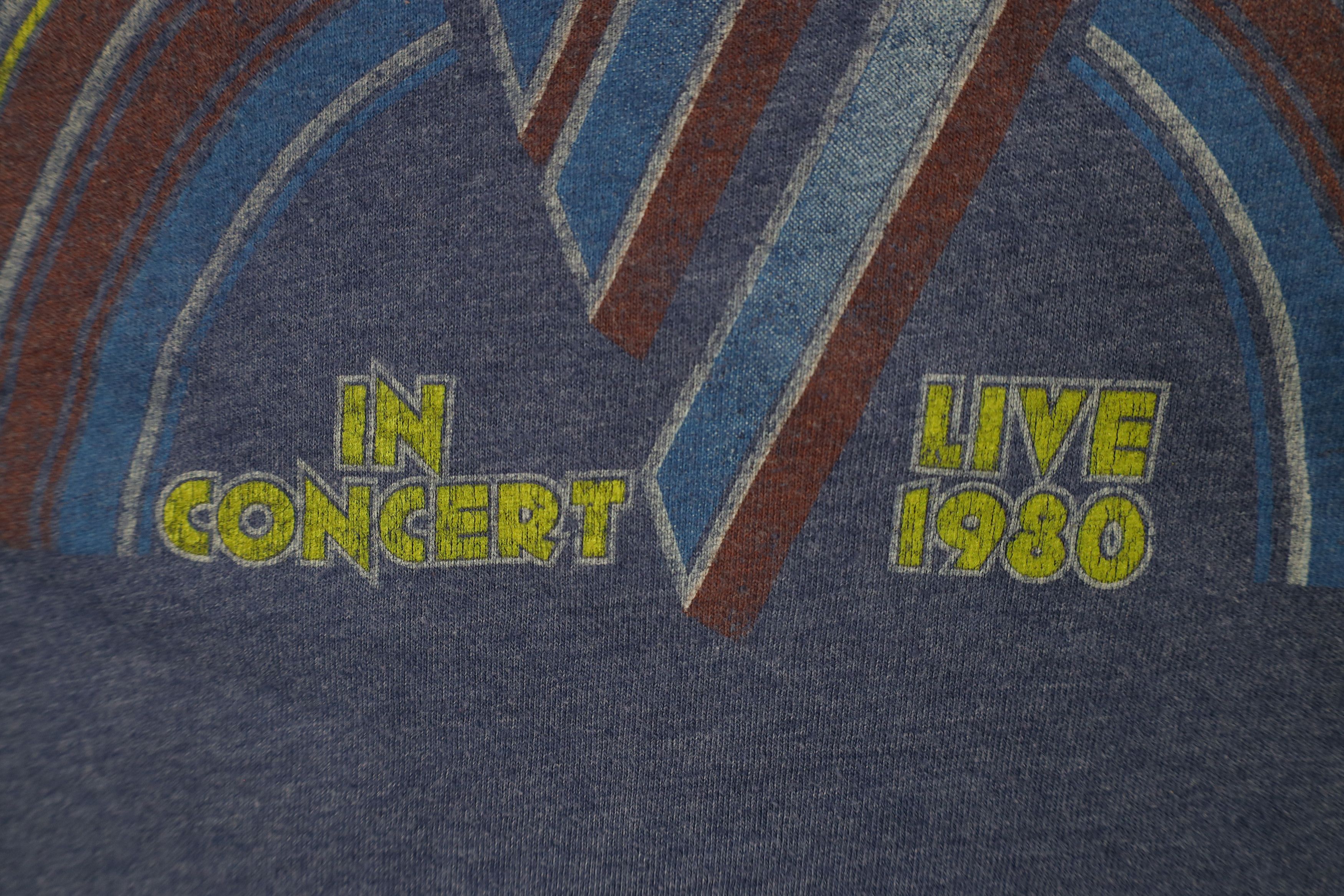 Vintage Retro Y2K Spell 1980 Live Tour Van Halen Ban T-Shirt Blue Size US L / EU 52-54 / 3 - 5 Thumbnail