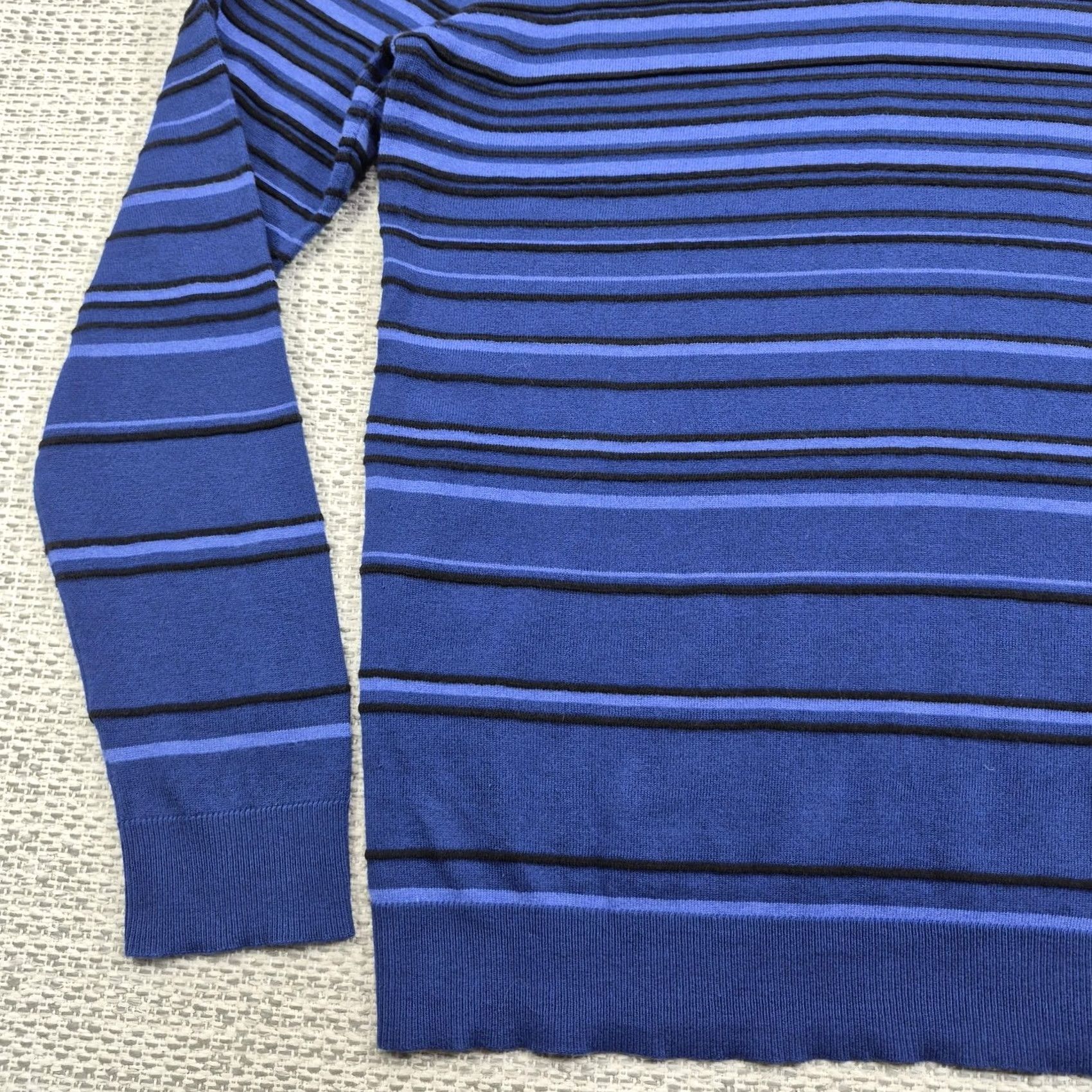 Alfani Alfani Mens Sweater V Neck Pullover Striped Blue Regular Fit M Long Sleeve Casual Knit 64% Cotton 20% Nylon 16% Modal Size US M / EU 48-50 / 2 - 3 Thumbnail