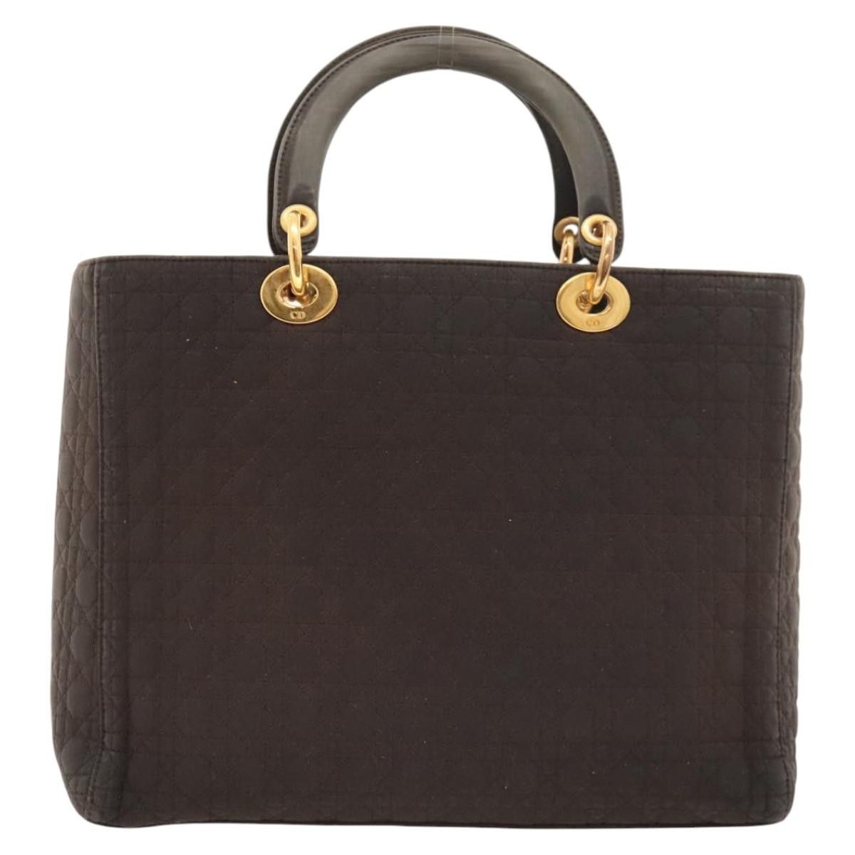Dior DIOR Canage Hand Bag Nylon Brown Gold Size ONE SIZE - 2 Thumbnail