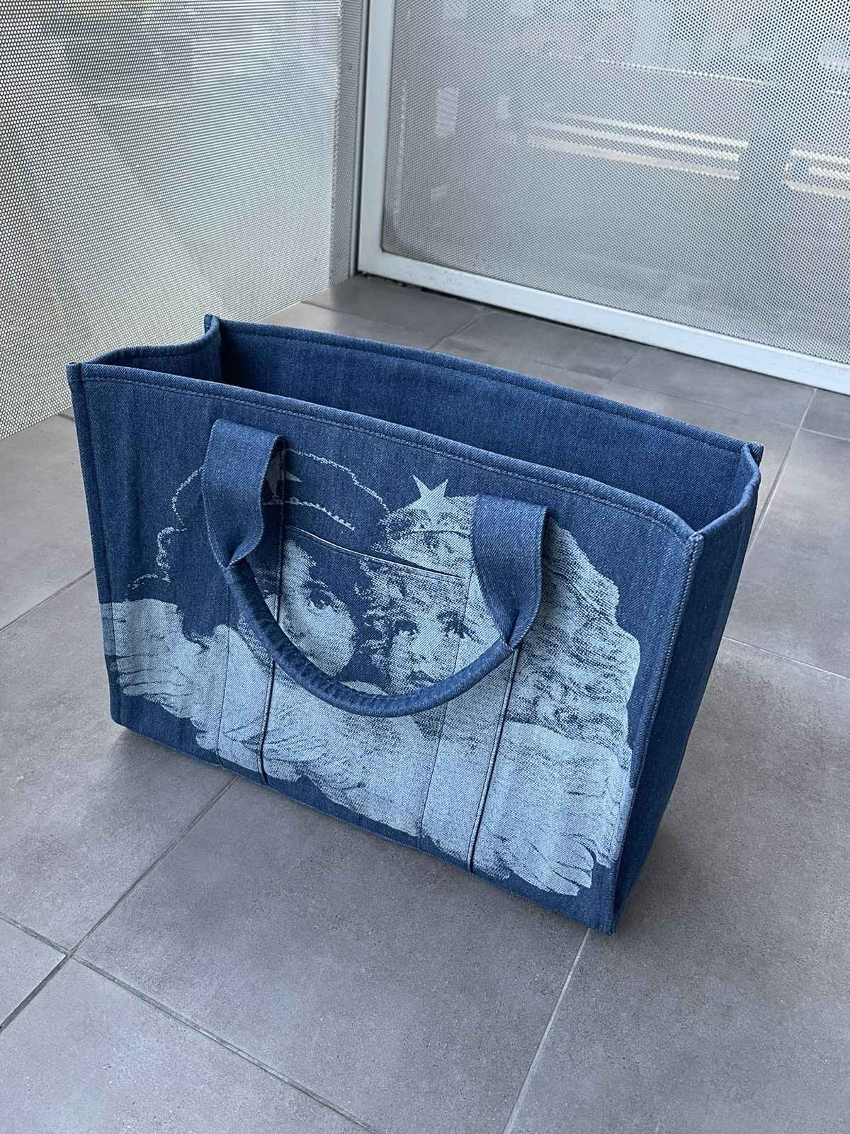 Fiorucci !DS! SS23 Fiorucci Angels Denim Blue Shopper Bag Size ONE SIZE - 7 Thumbnail