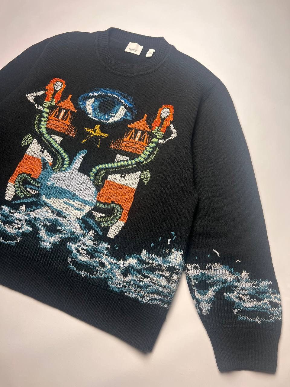 Burberry BURBERRY Wool Mermaid-Intarsia Sweater Size US M / EU 48-50 / 2 - 5 Thumbnail