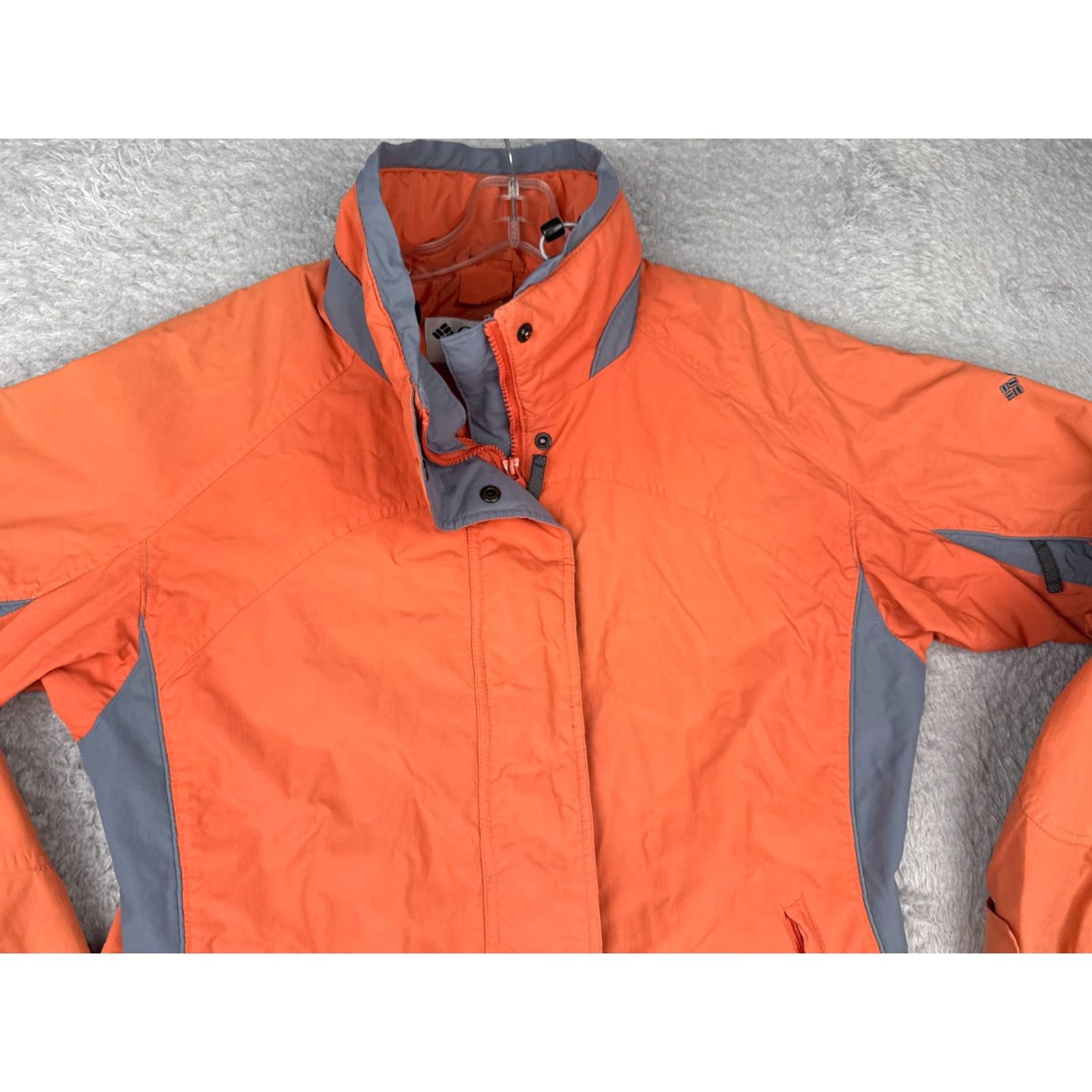 Vintage Columbia Jacket Women L Orange Gray Full Zip 3-IN-1 Shell Only Bugaboo Size L / US 10 / IT 46 - 7 Thumbnail